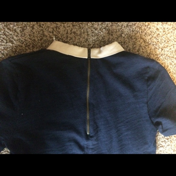 j crew navy peter pan collar top - Picture 4 of 4